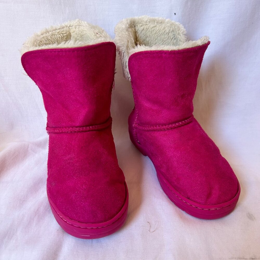 Bebe Faux Suede Pink Girl's Boots | Size 12